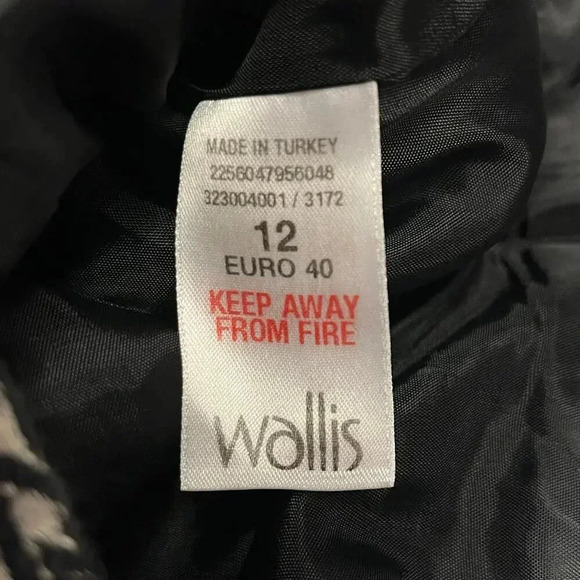 Wallis Women’s Black White Sophisticated Chic‎ Lined Embroidered Jacket 12 - Picture 7 of 7